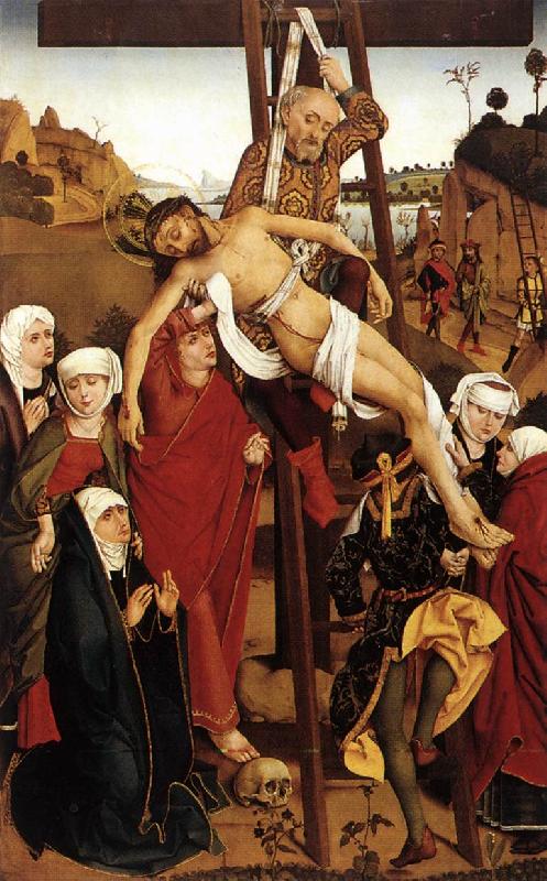 PLEYDENWURFF, Hans Crucifixion of the Hof Altarpiece sg oil painting image